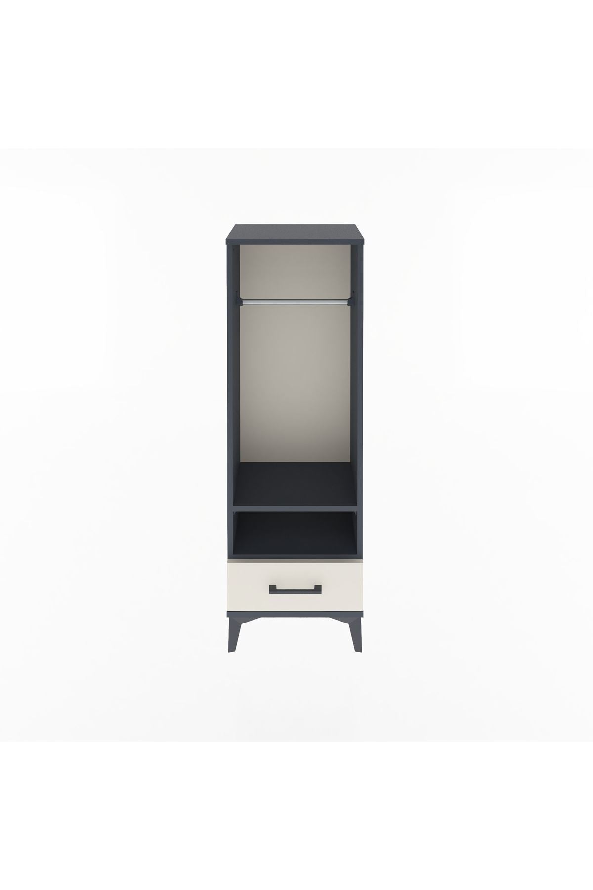 Arges Dolap 2 Raflı Tek Çekmeceli Tek Askılı 44x30x134 - S16M093V4A