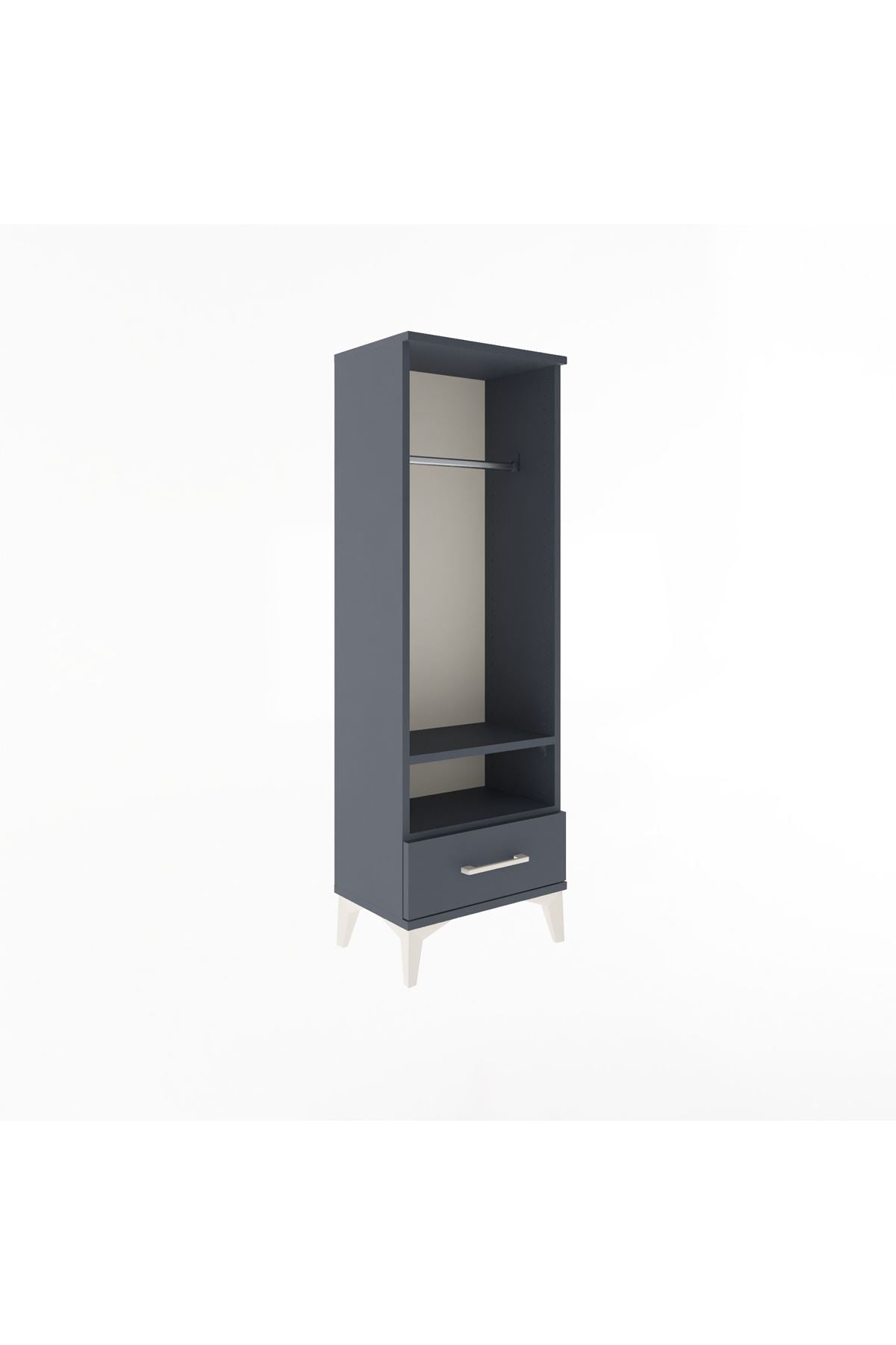 Arges Dolap 2 Raflı Tek Çekmeceli Tek Askılı 44x30x134 - S16M093V5A