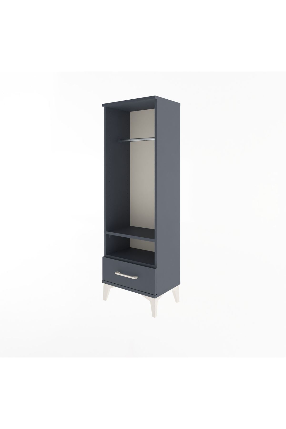 Arges Dolap 2 Raflı Tek Çekmeceli Tek Askılı 44x30x134 - S16M093V5A