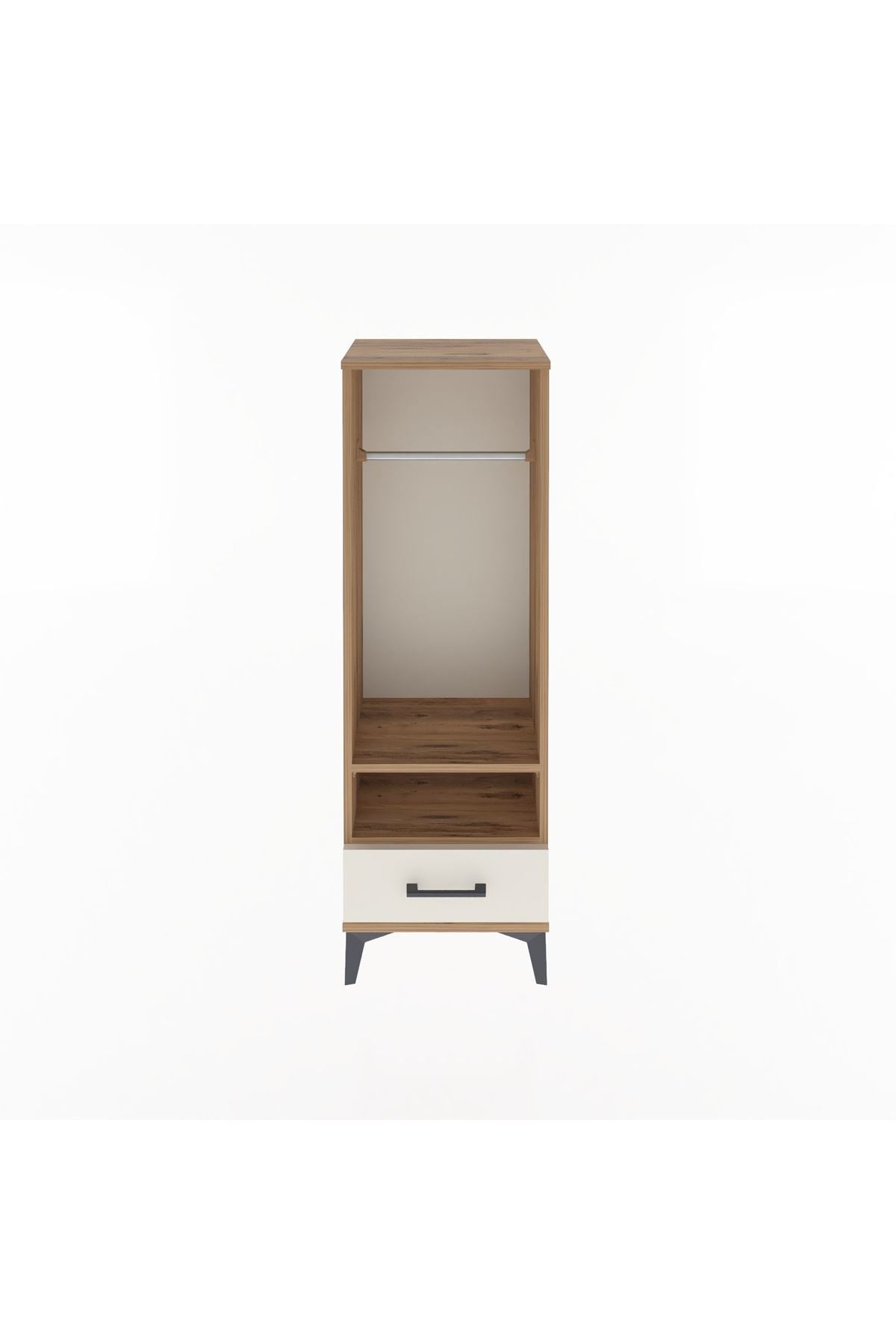 Arges Dolap 2 Raflı Tek Çekmeceli Tek Askılı 44x30x134 - S16M093V7A
