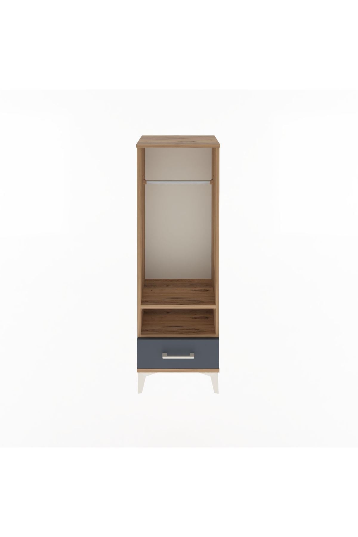 Arges Dolap 2 Raflı Tek Çekmeceli Tek Askılı 44x30x134 - S16M093V8A
