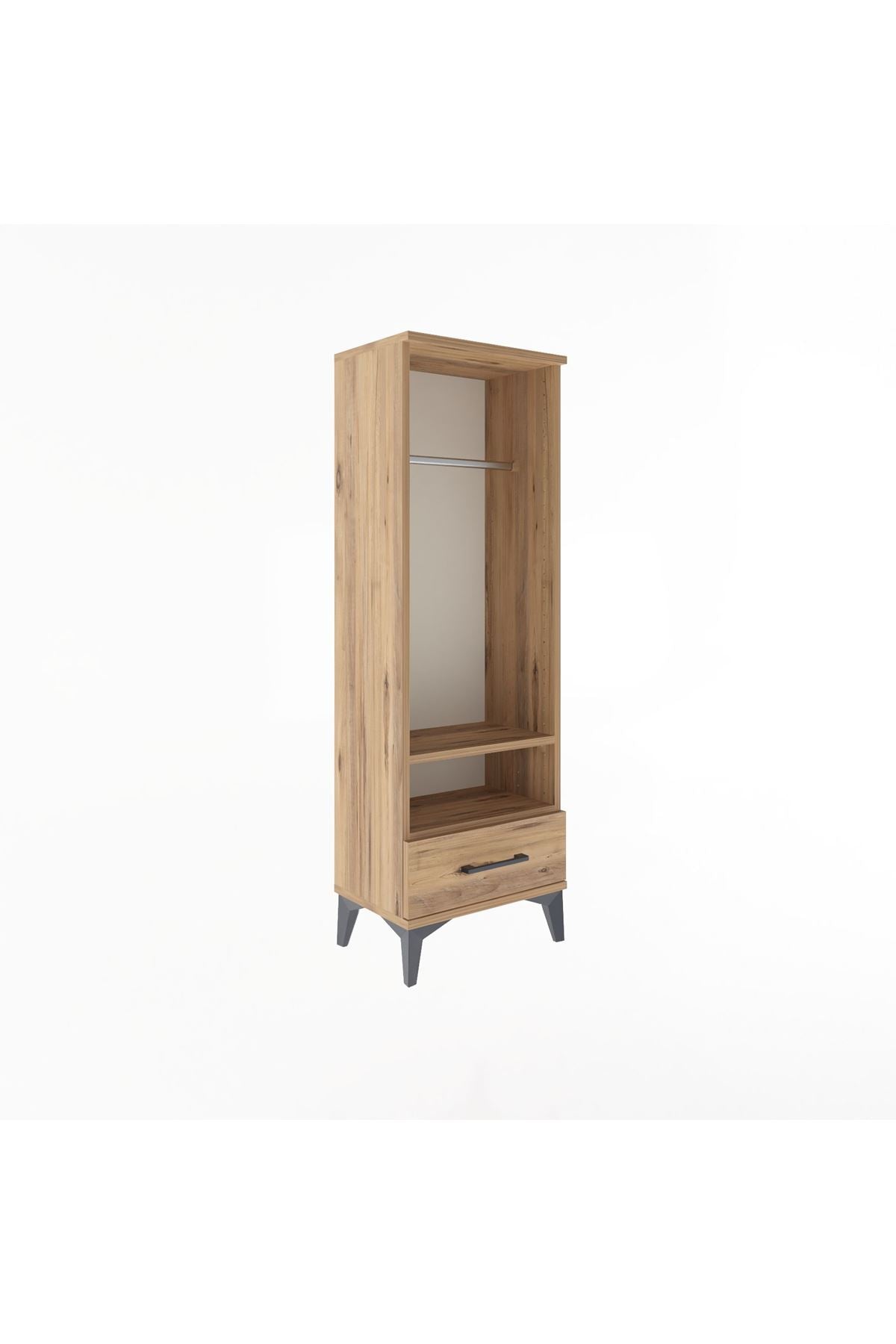 Arges Dolap 2 Raflı Tek Çekmeceli Tek Askılı 44x30x134 - S16M093V9A