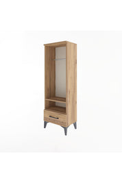 Arges Dolap 2 Raflı Tek Çekmeceli Tek Askılı 44x30x134 - S16M093V9A