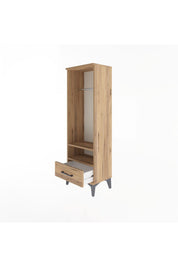 Arges Dolap 2 Raflı Tek Çekmeceli Tek Askılı 44x30x134 - S16M093V9A