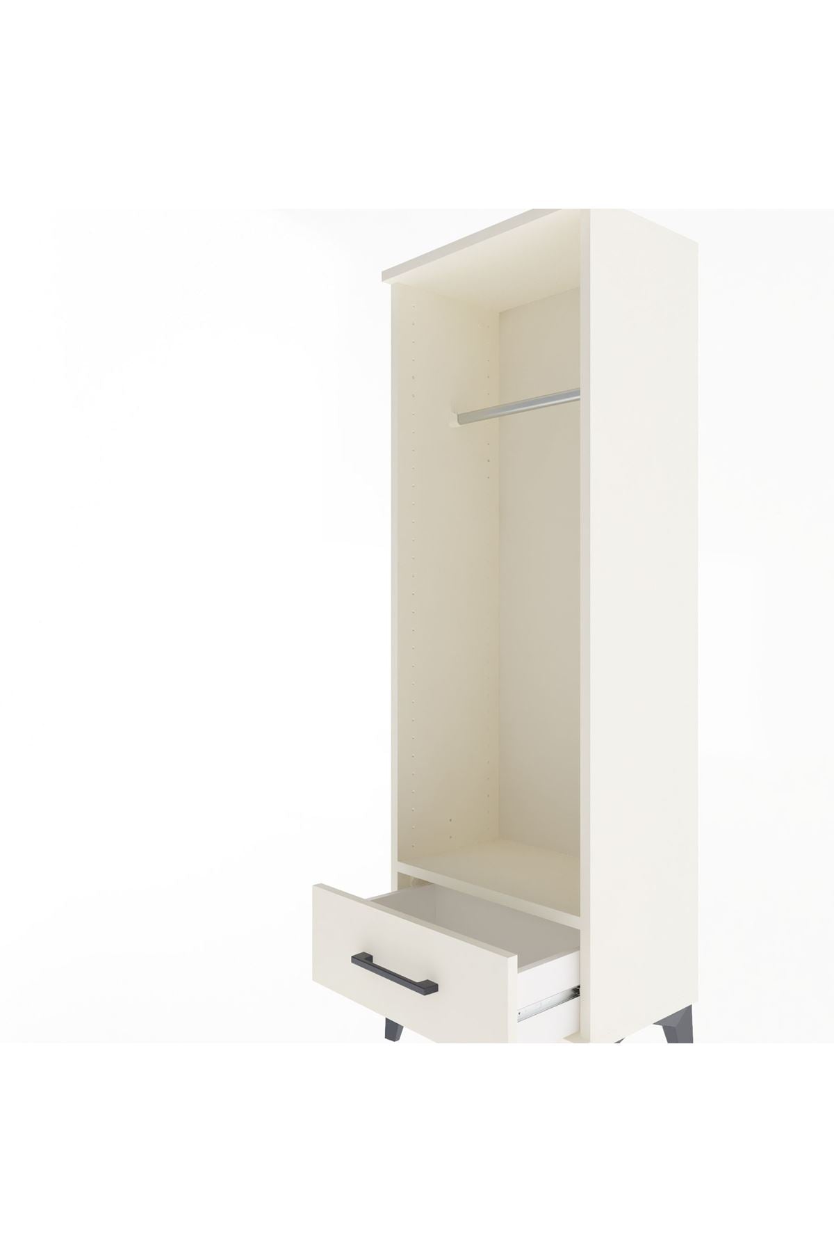 Arges Dolap Tek Raflı Tek Çekmeceli Tek Askılı 44x30x134 - S16M094V1A