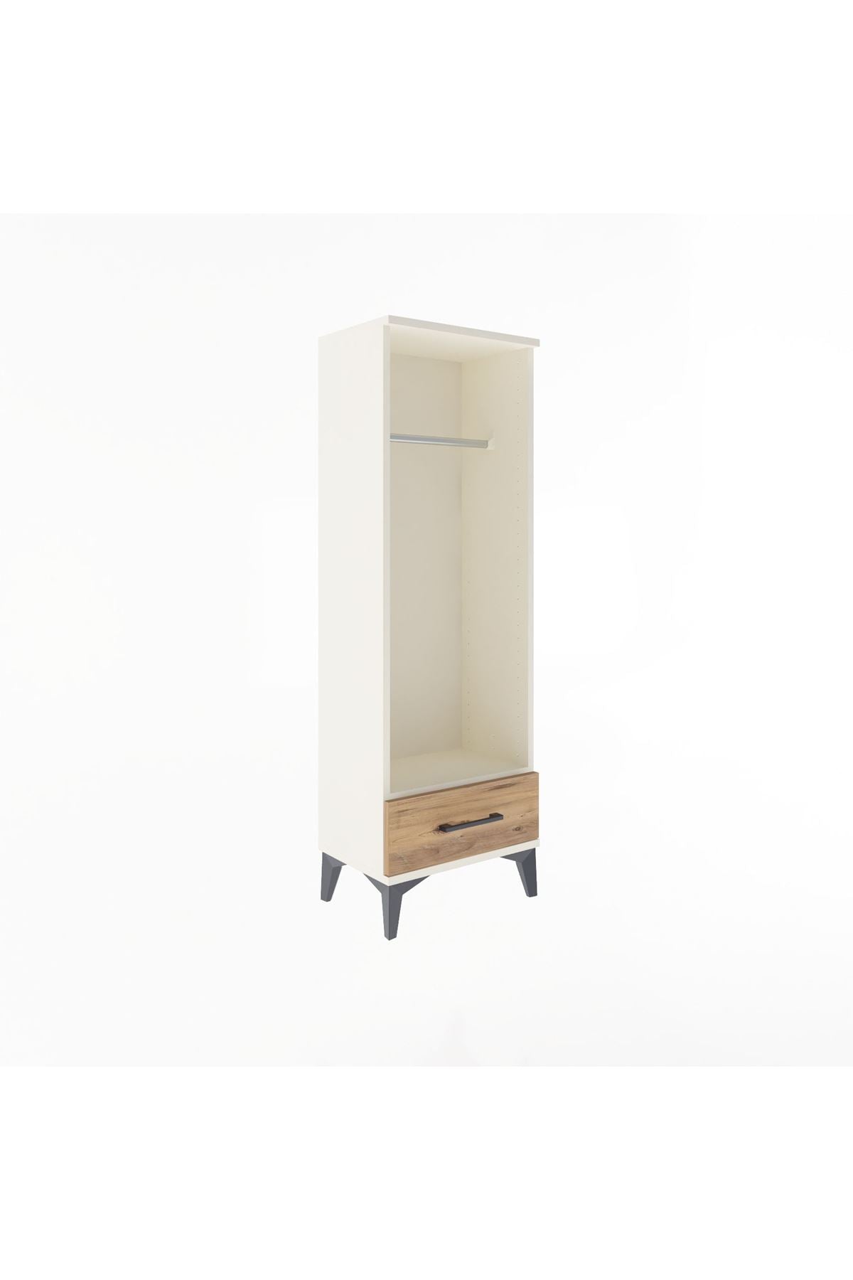 Arges Dolap Tek Raflı Tek Çekmeceli Tek Askılı 44x30x134 - S16M094V3A