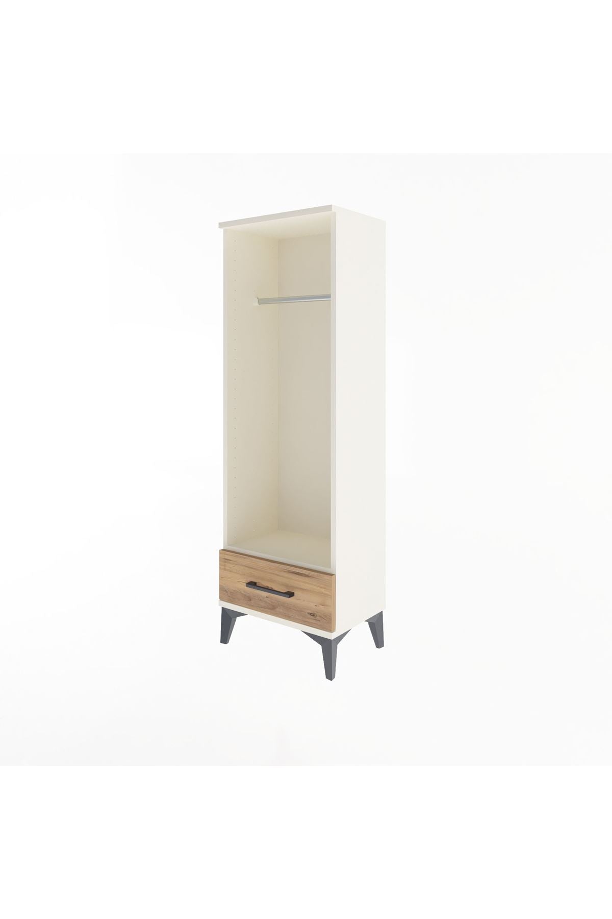 Arges Dolap Tek Raflı Tek Çekmeceli Tek Askılı 44x30x134 - S16M094V3A