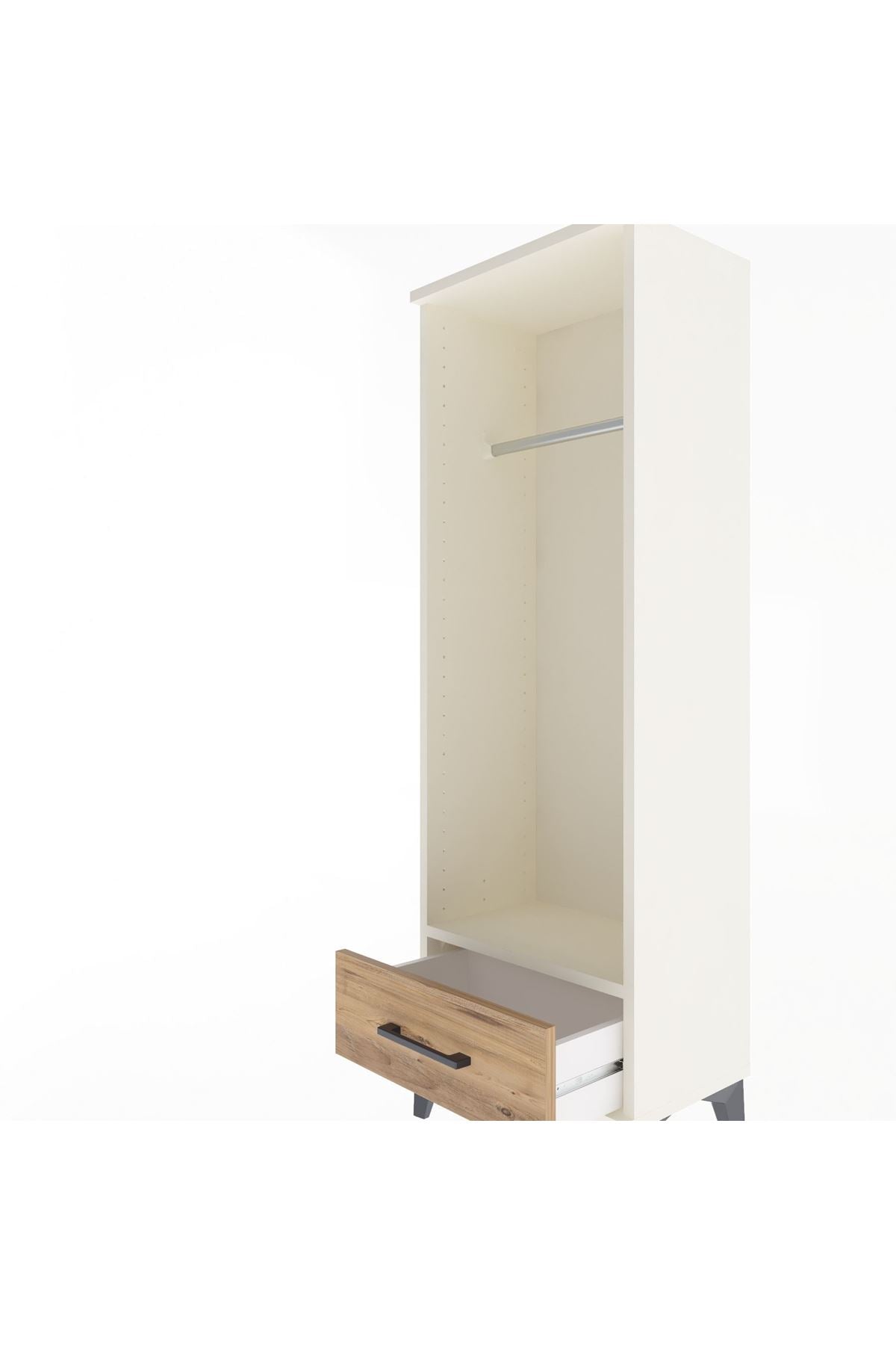 Arges Dolap Tek Raflı Tek Çekmeceli Tek Askılı 44x30x134 - S16M094V3A
