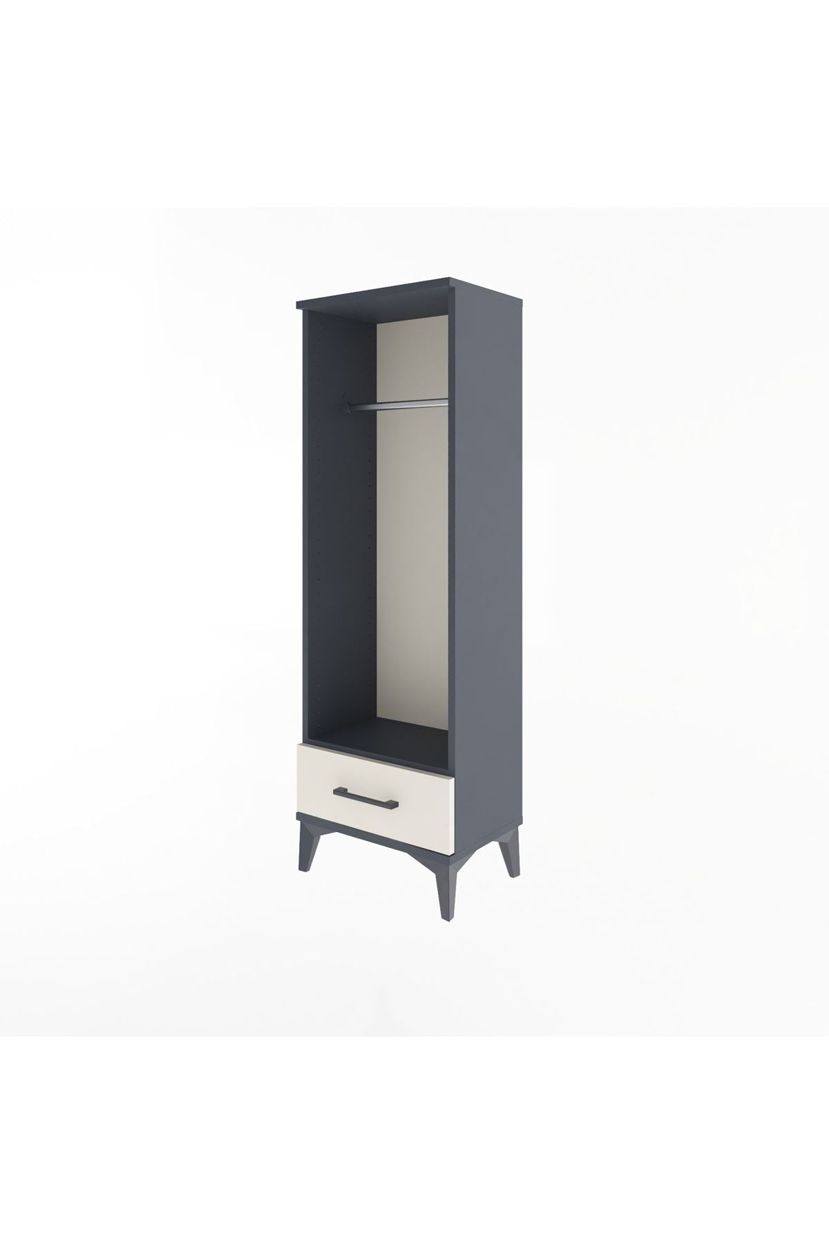 Arges Dolap Tek Raflı Tek Çekmeceli Tek Askılı 44x30x134 - S16M094V4A