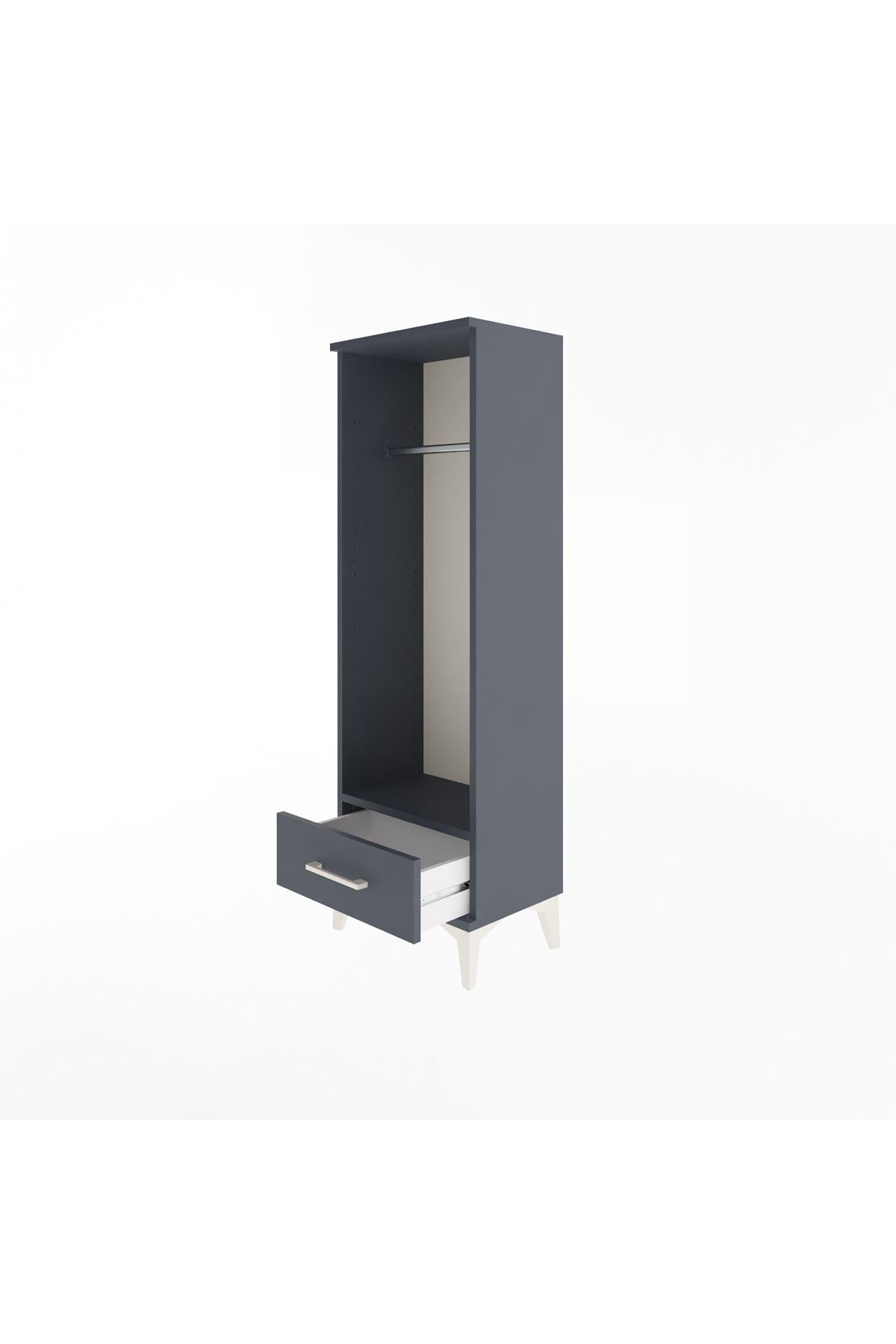 Arges Dolap Tek Raflı Tek Çekmeceli Tek Askılı 44x30x134 - S16M094V5A
