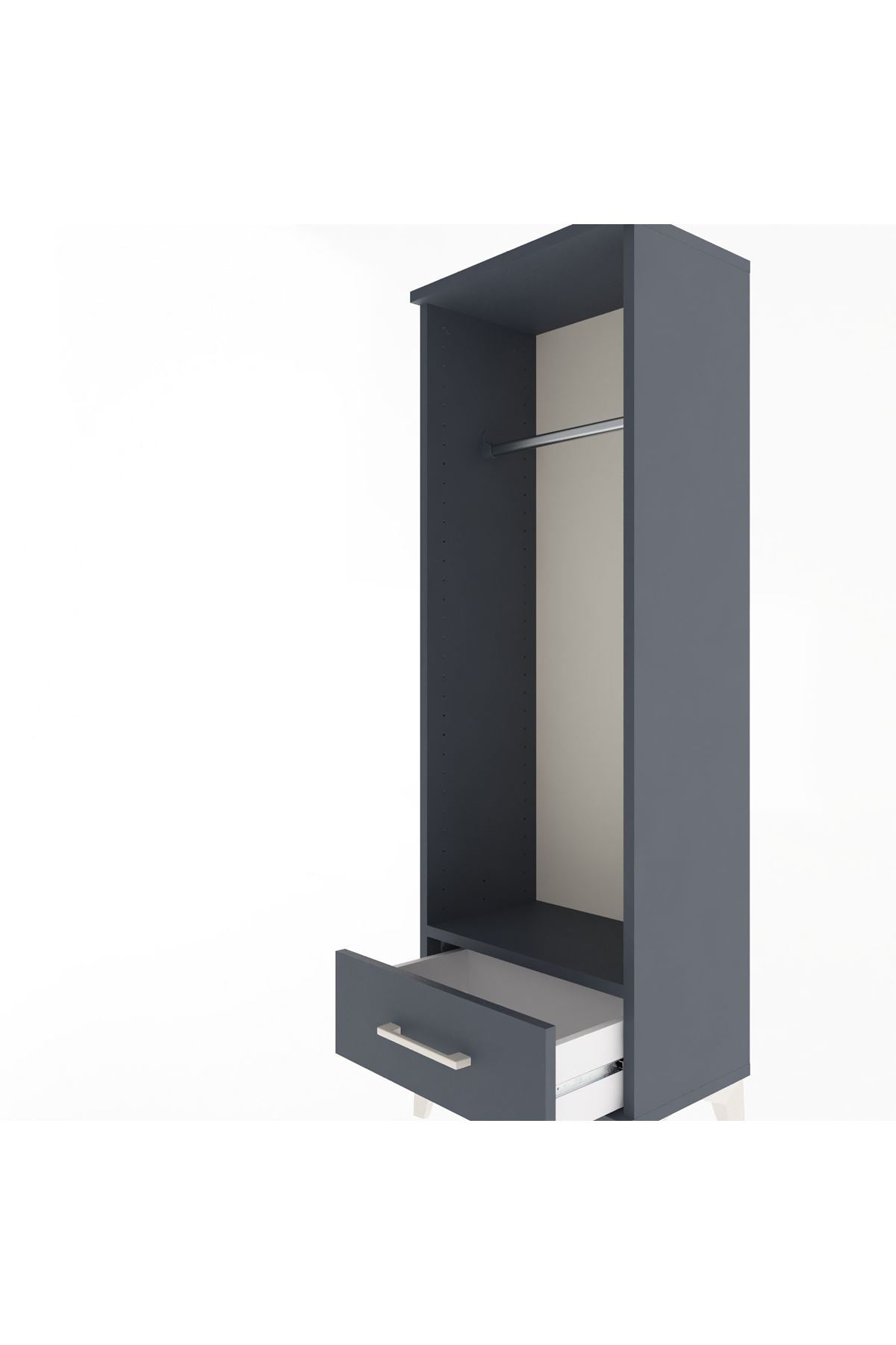 Arges Dolap Tek Raflı Tek Çekmeceli Tek Askılı 44x30x134 - S16M094V5A