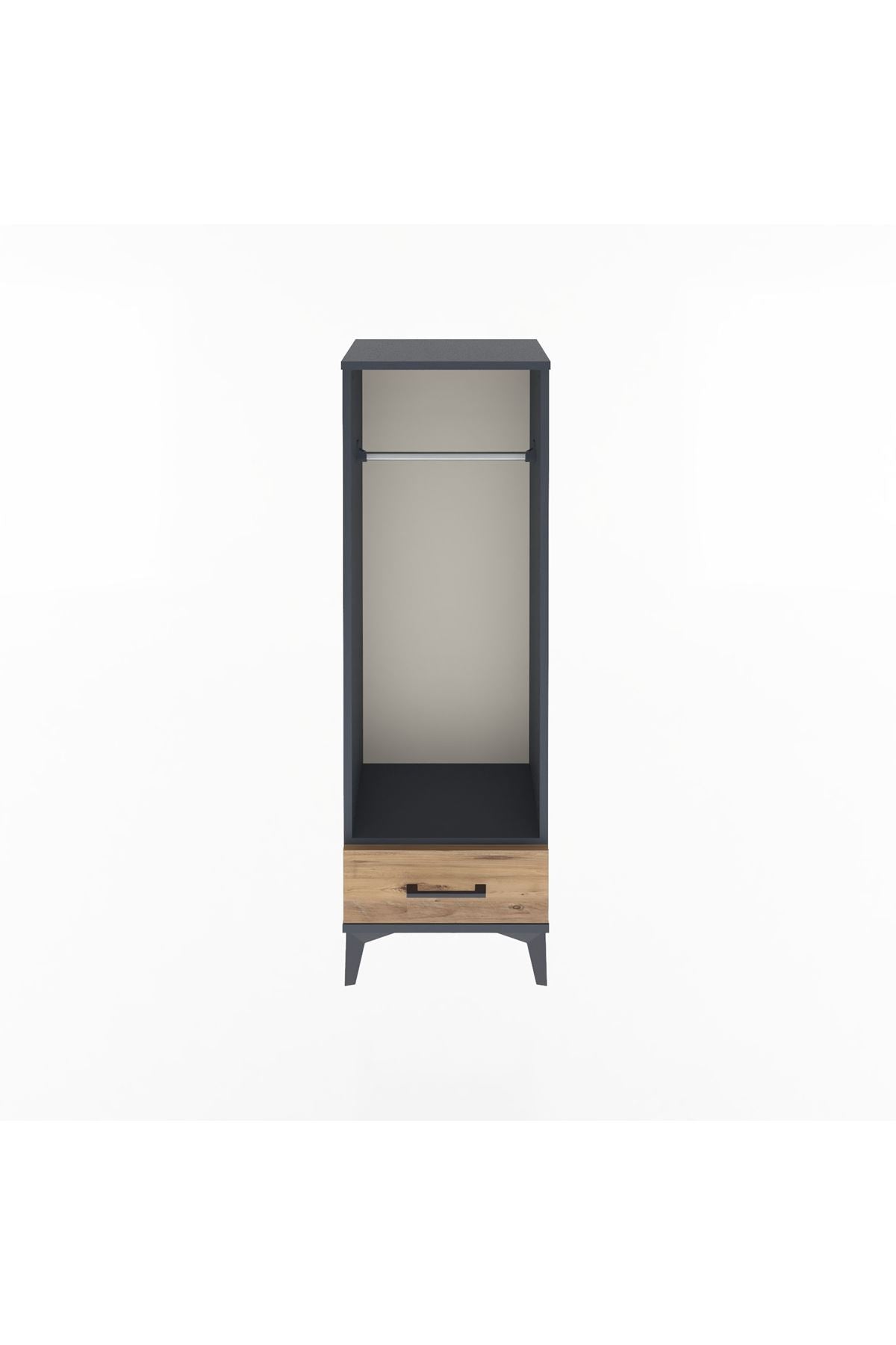 Arges Dolap Tek Raflı Tek Çekmeceli Tek Askılı 44x30x134 - S16M094V6A