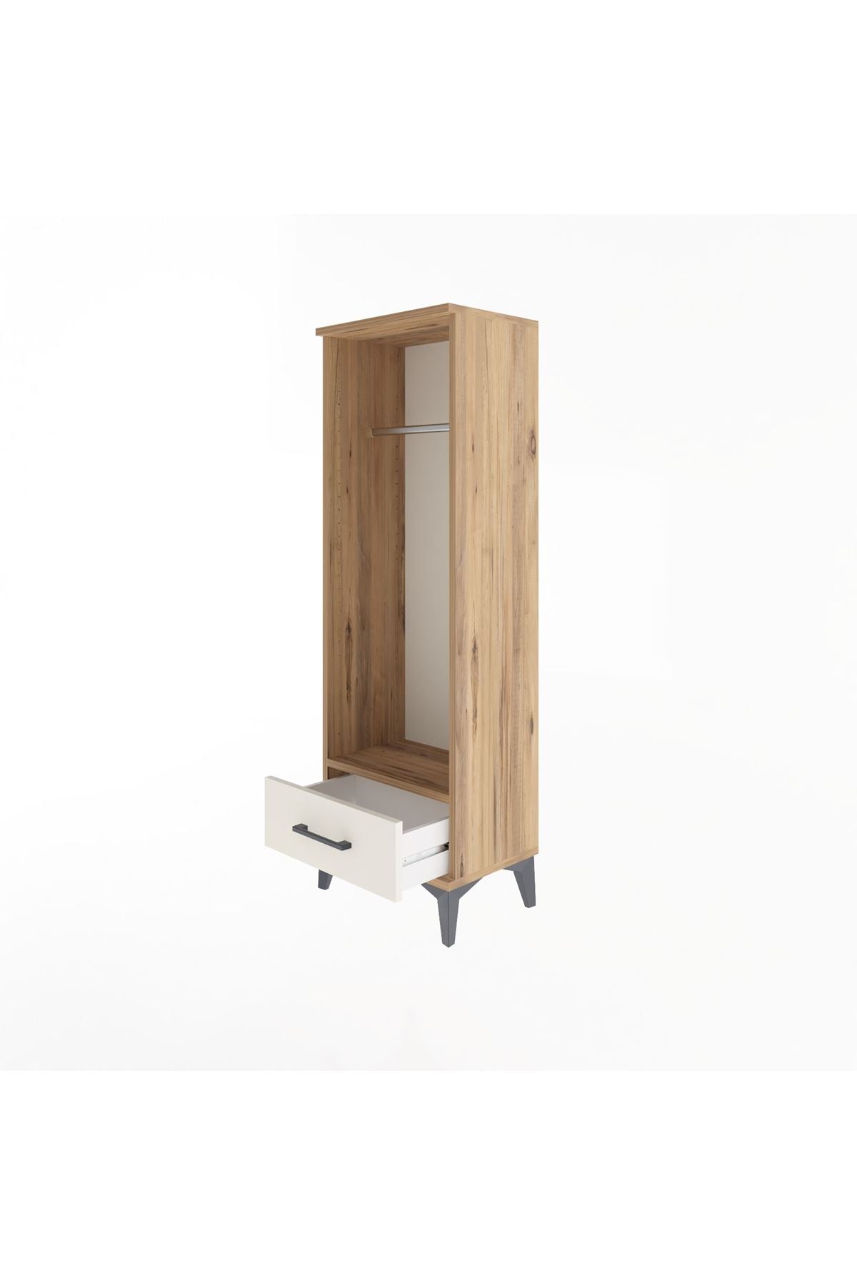 Arges Dolap Tek Raflı Tek Çekmeceli Tek Askılı 44x30x134 - S16M094V7A