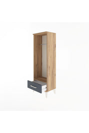 Arges Dolap Tek Raflı Tek Çekmeceli Tek Askılı 44x30x134 - S16M094V8A