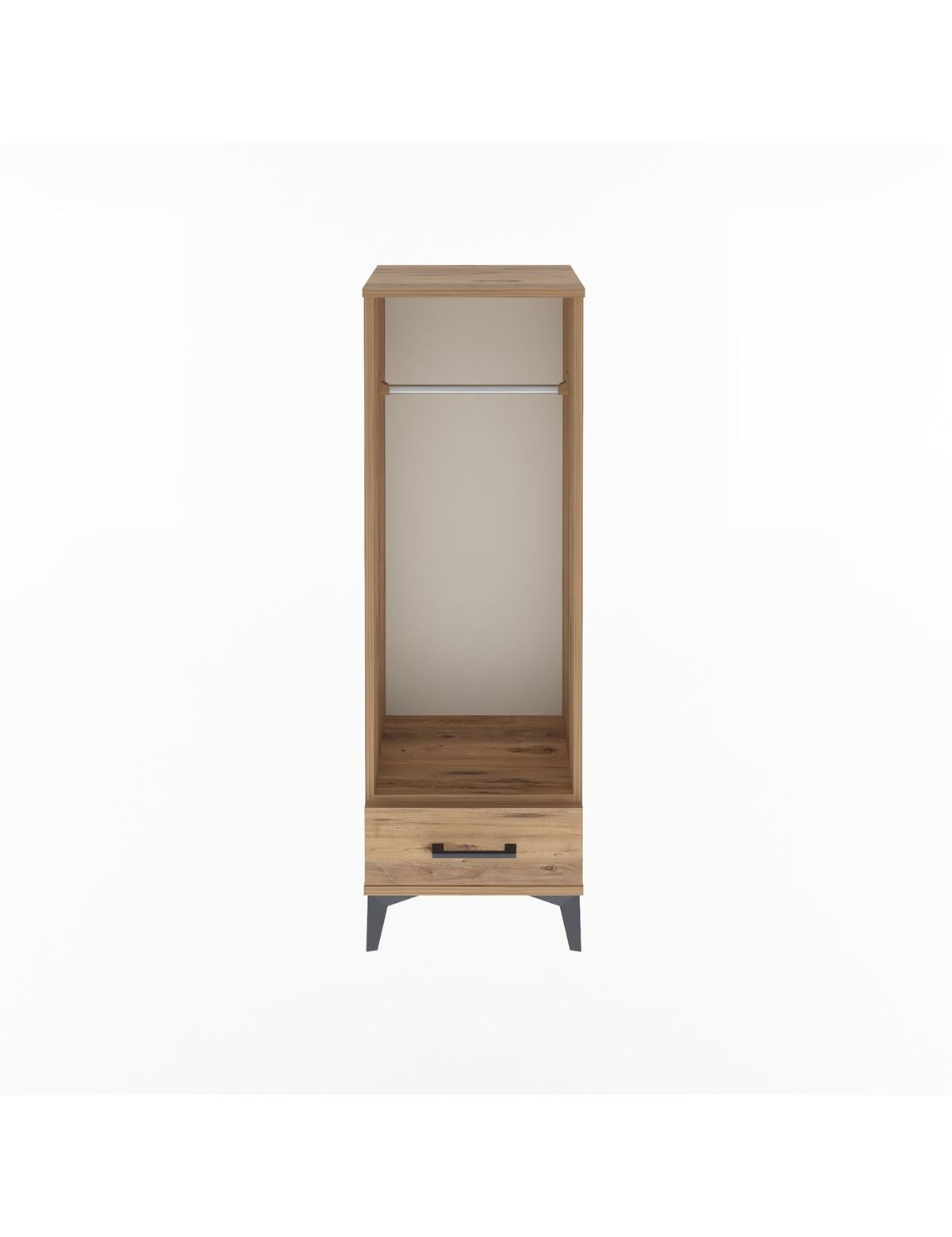 Arges Dolap Tek Raflı Tek Çekmeceli Tek Askılı 44x30x134 - S16M094V9A
