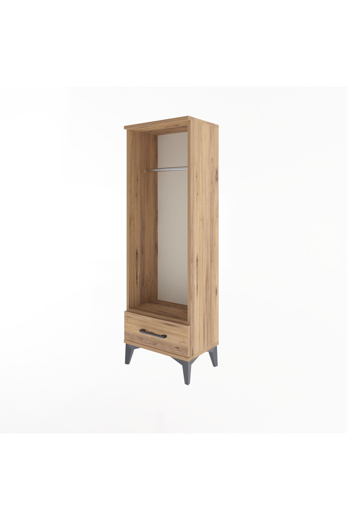 Arges Dolap Tek Raflı Tek Çekmeceli Tek Askılı 44x30x134 - S16M094V9A