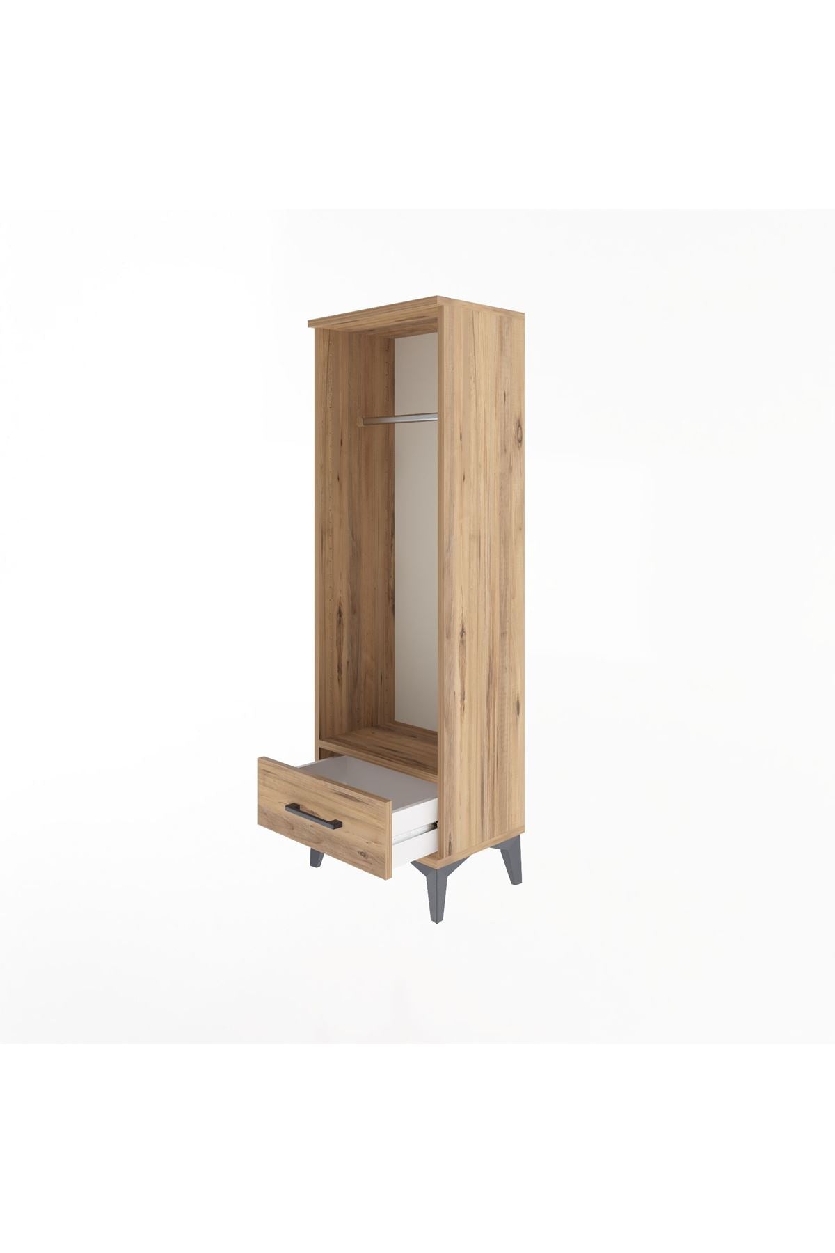 Arges Dolap Tek Raflı Tek Çekmeceli Tek Askılı 44x30x134 - S16M094V9A