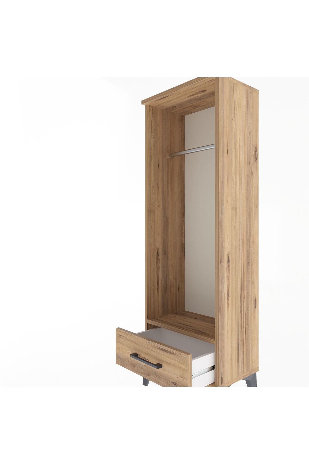 Arges Dolap Tek Raflı Tek Çekmeceli Tek Askılı 44x30x134 - S16M094V9A