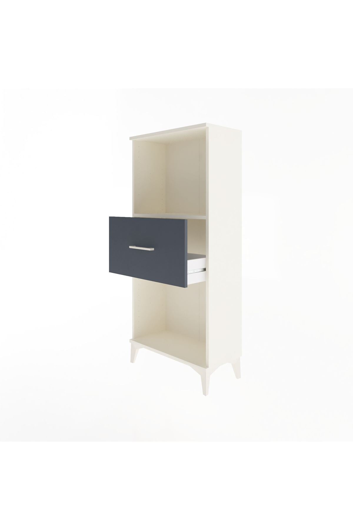 Arges Dolap Tek Raflı Tek Çekmeceli 60x30x134 - S17M003V2A