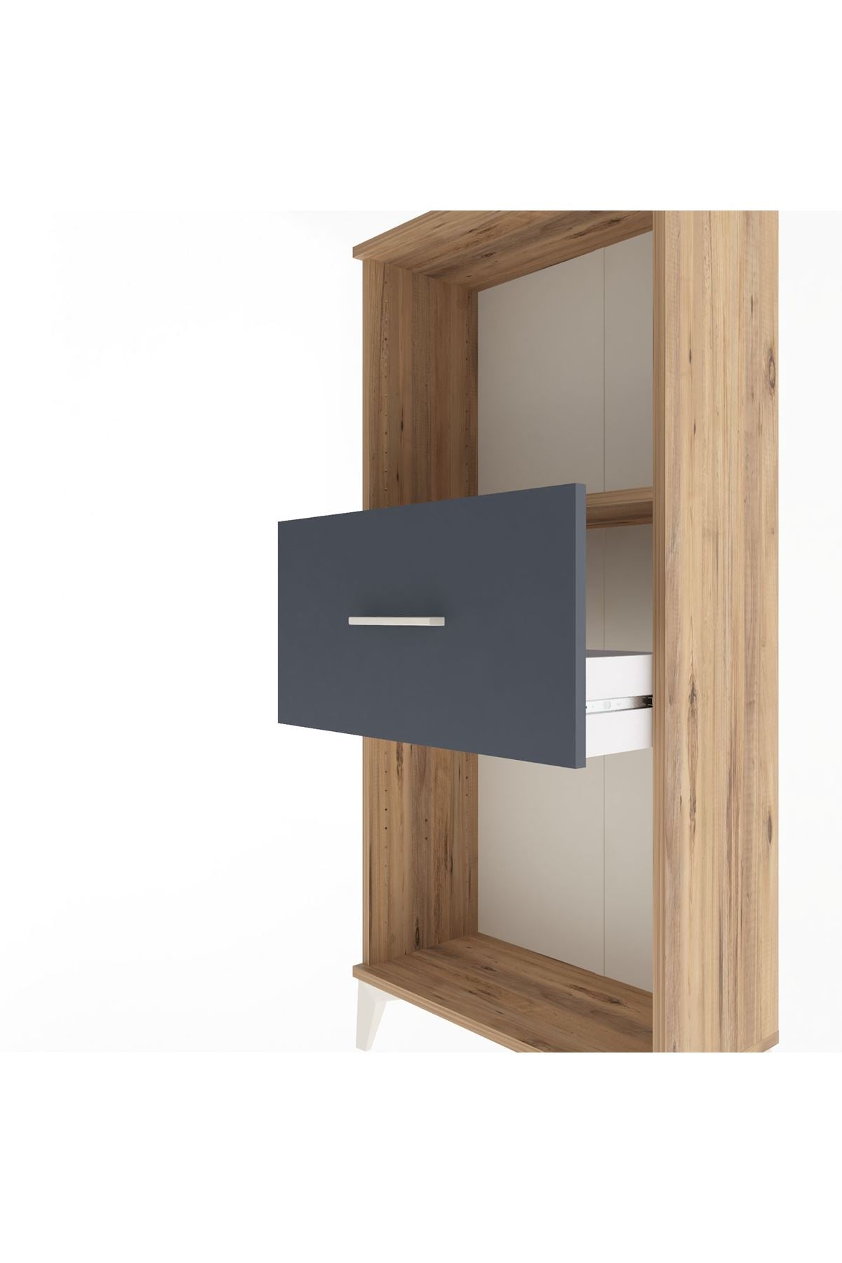 Arges Dolap Tek Raflı Tek Çekmeceli 60x30x134 - S17M003V8A