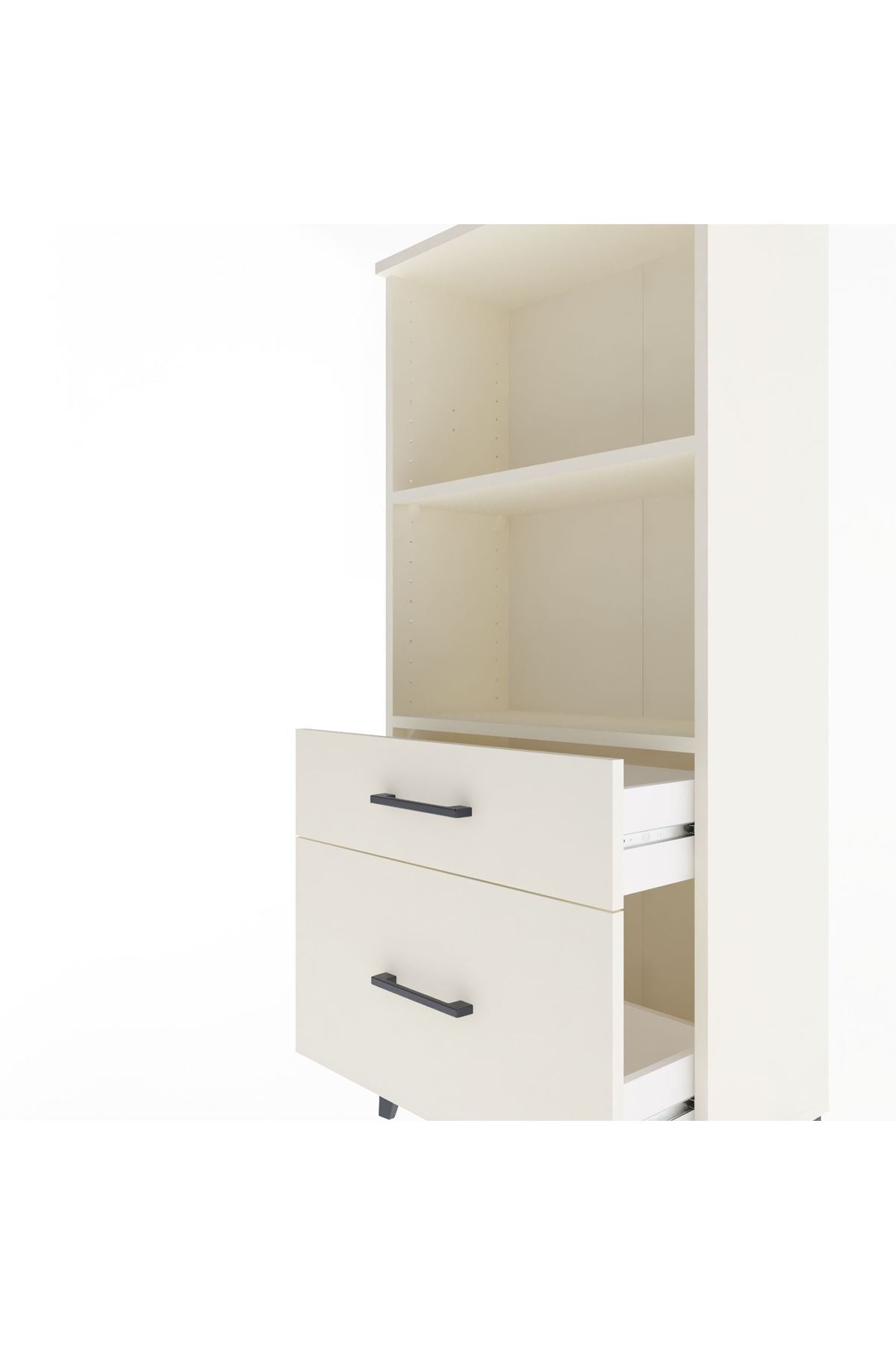 Arges Dolap 2 Raflı 2 Çekmeceli 60x30x134 - S17M005V1A