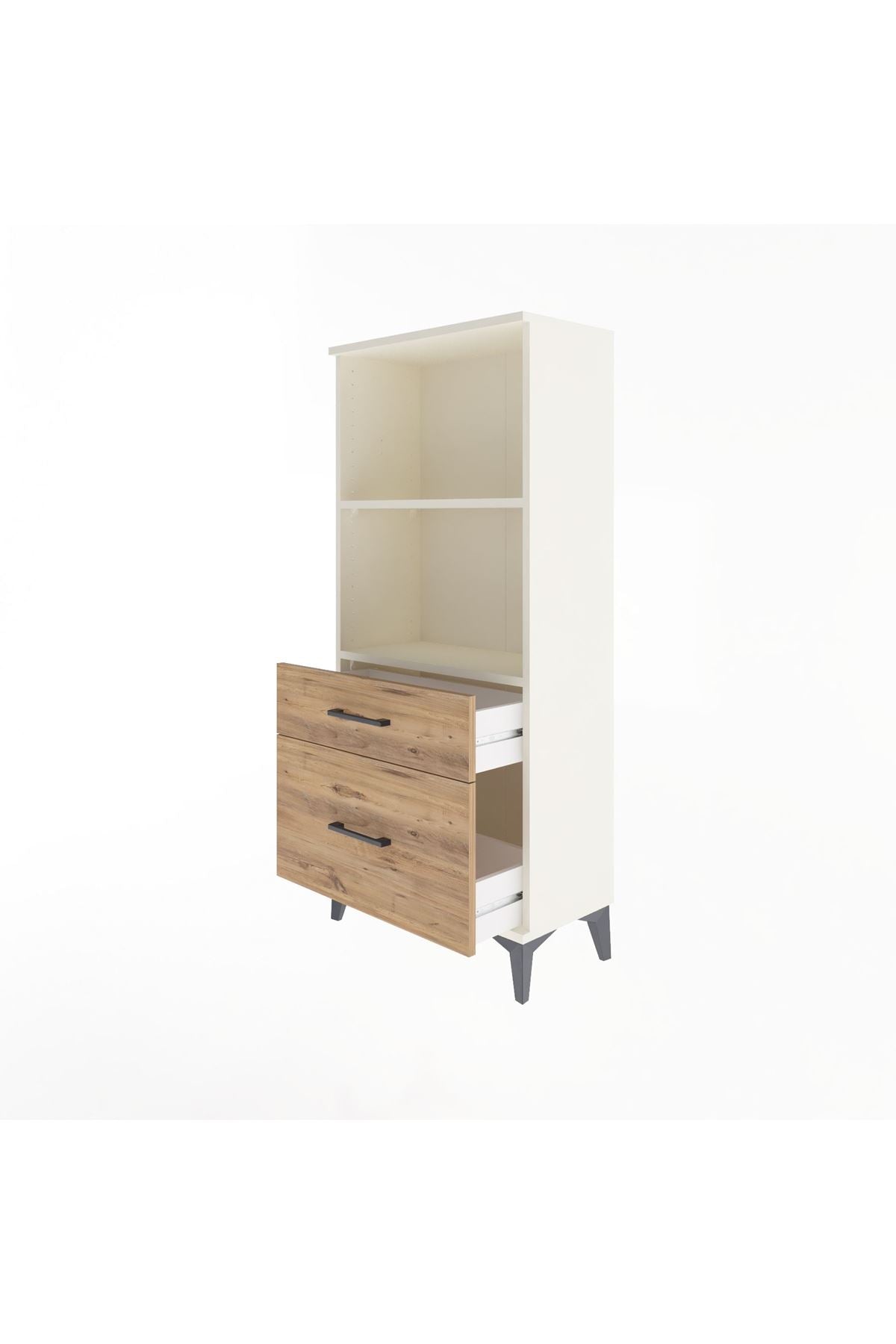 Arges Dolap 2 Raflı 2 Çekmeceli 60x30x134 - S17M005V3A