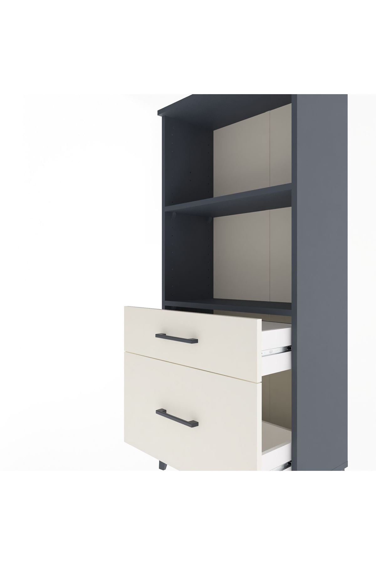 Arges Dolap 2 Raflı 2 Çekmeceli 60x30x134 - S17M005V4A