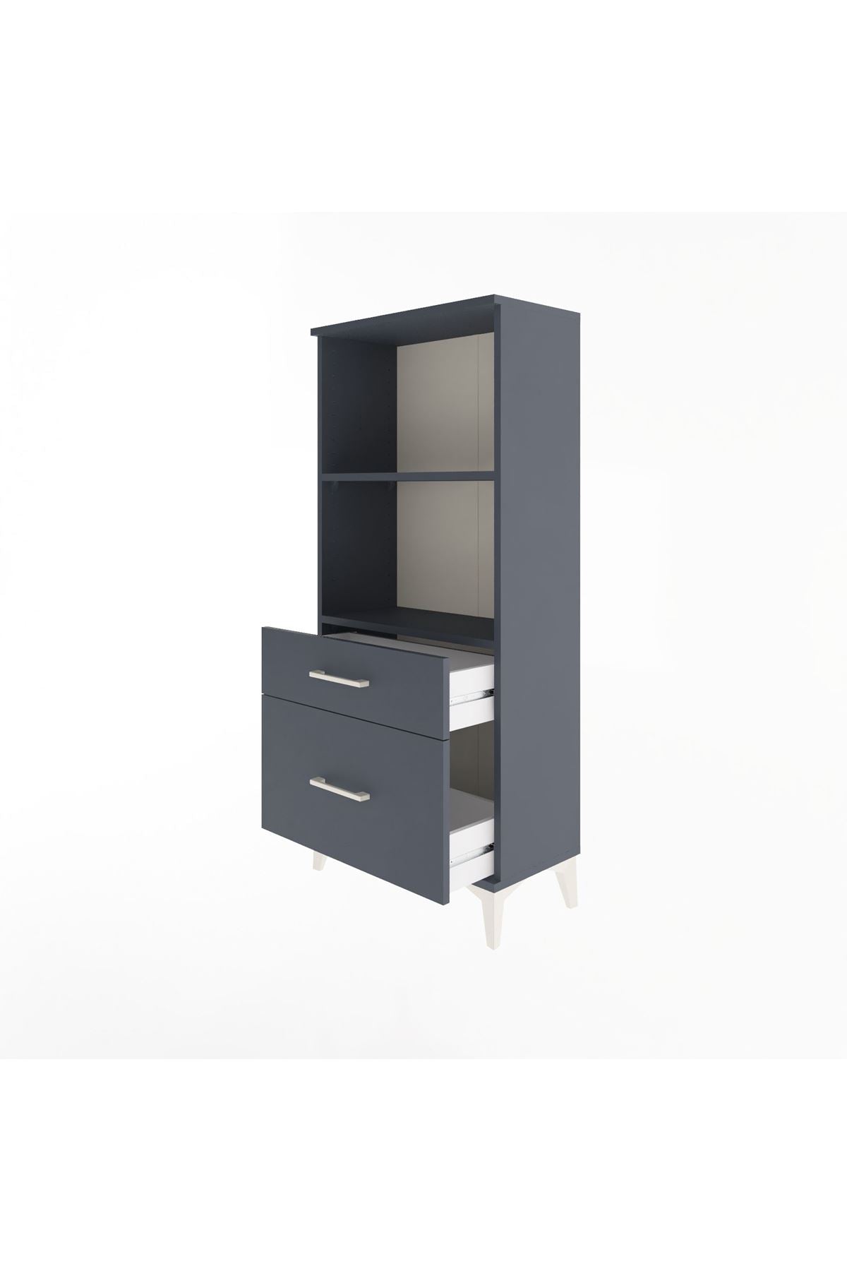 Arges Dolap 2 Raflı 2 Çekmeceli 60x30x134 - S17M005V5A