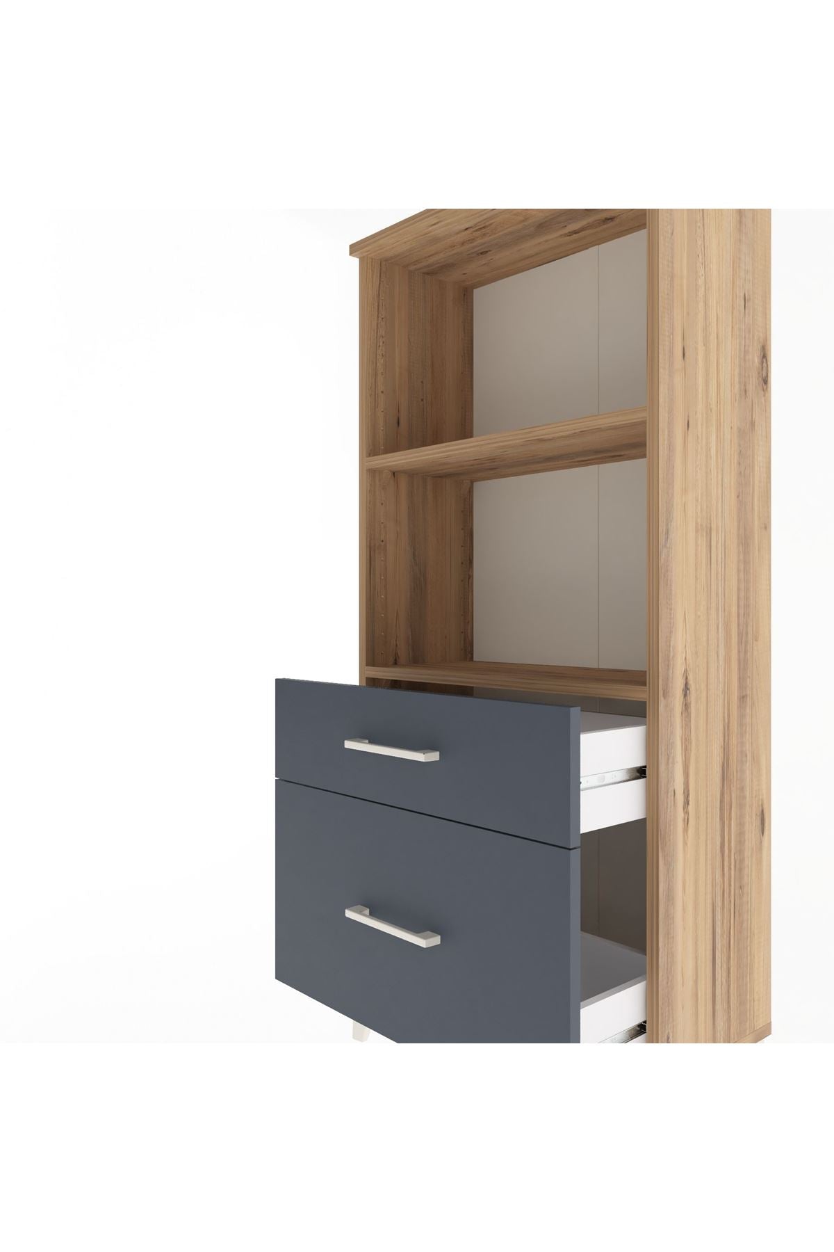 Arges Dolap 2 Raflı 2 Çekmeceli 60x30x134 - S17M005V8A