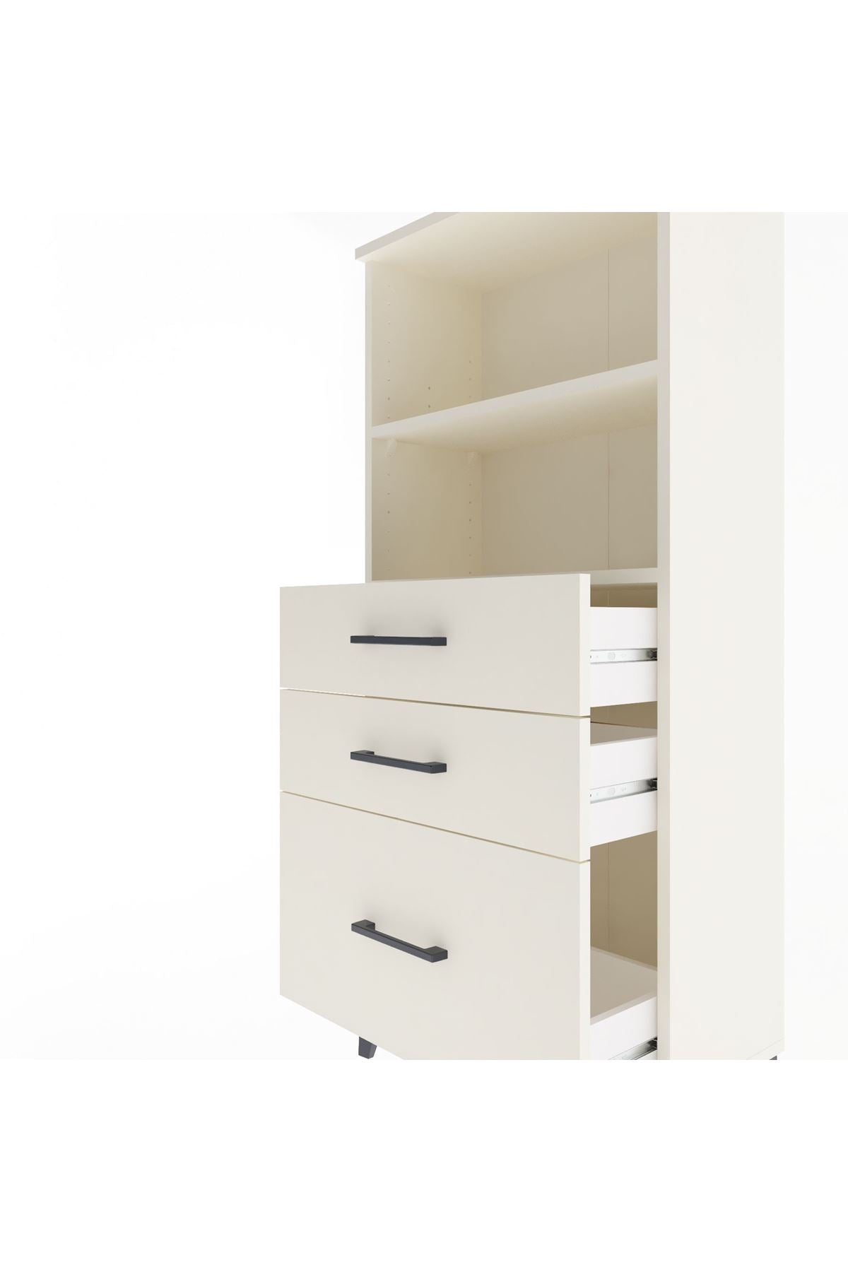 Arges Dolap 2 Raflı 3 Çekmeceli 60x30x134 - S17M006V1A