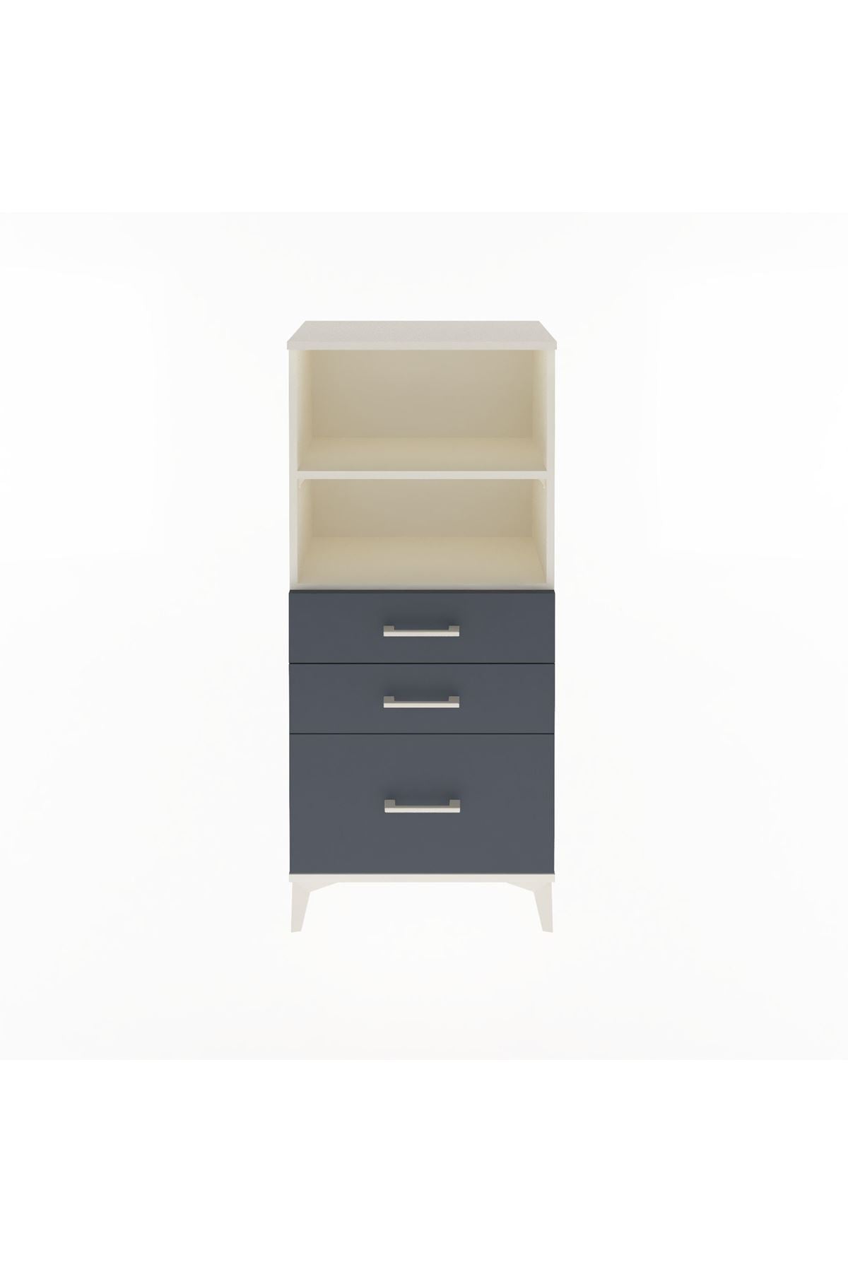 Arges Dolap 2 Raflı 3 Çekmeceli 60x30x134 - S17M006V2A