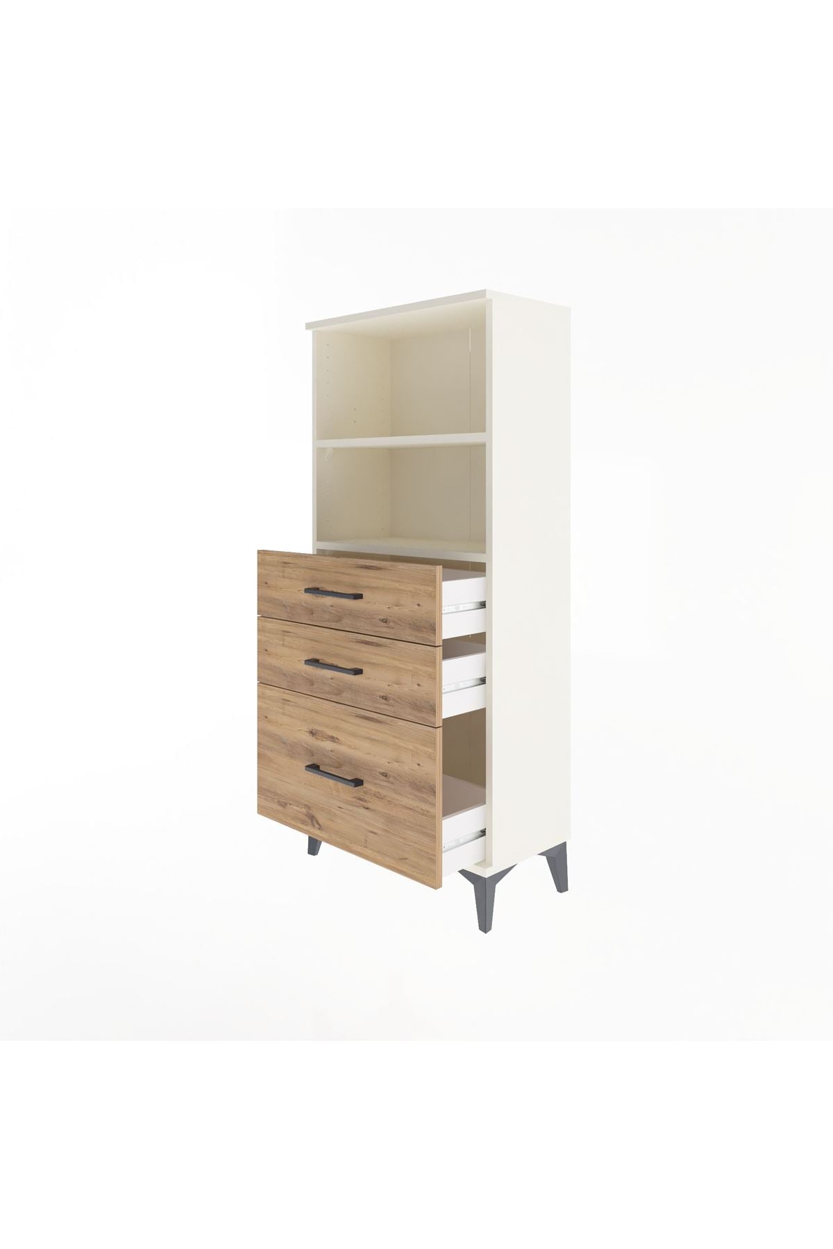 Arges Dolap 2 Raflı 3 Çekmeceli 60x30x134 - S17M006V3A