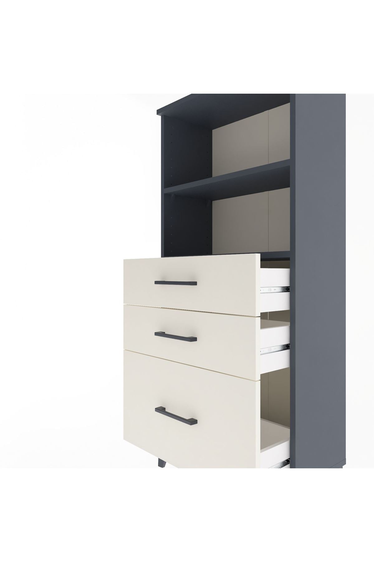 Arges Dolap 2 Raflı 3 Çekmeceli 60x30x134 - S17M006V4A