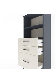 Arges Dolap 2 Raflı 3 Çekmeceli 60x30x134 - S17M006V4A