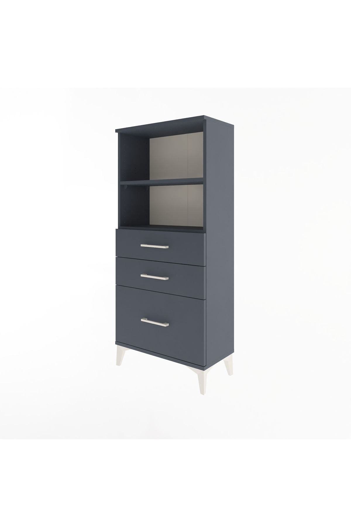 Arges Dolap 2 Raflı 3 Çekmeceli 60x30x134 - S17M006V5A