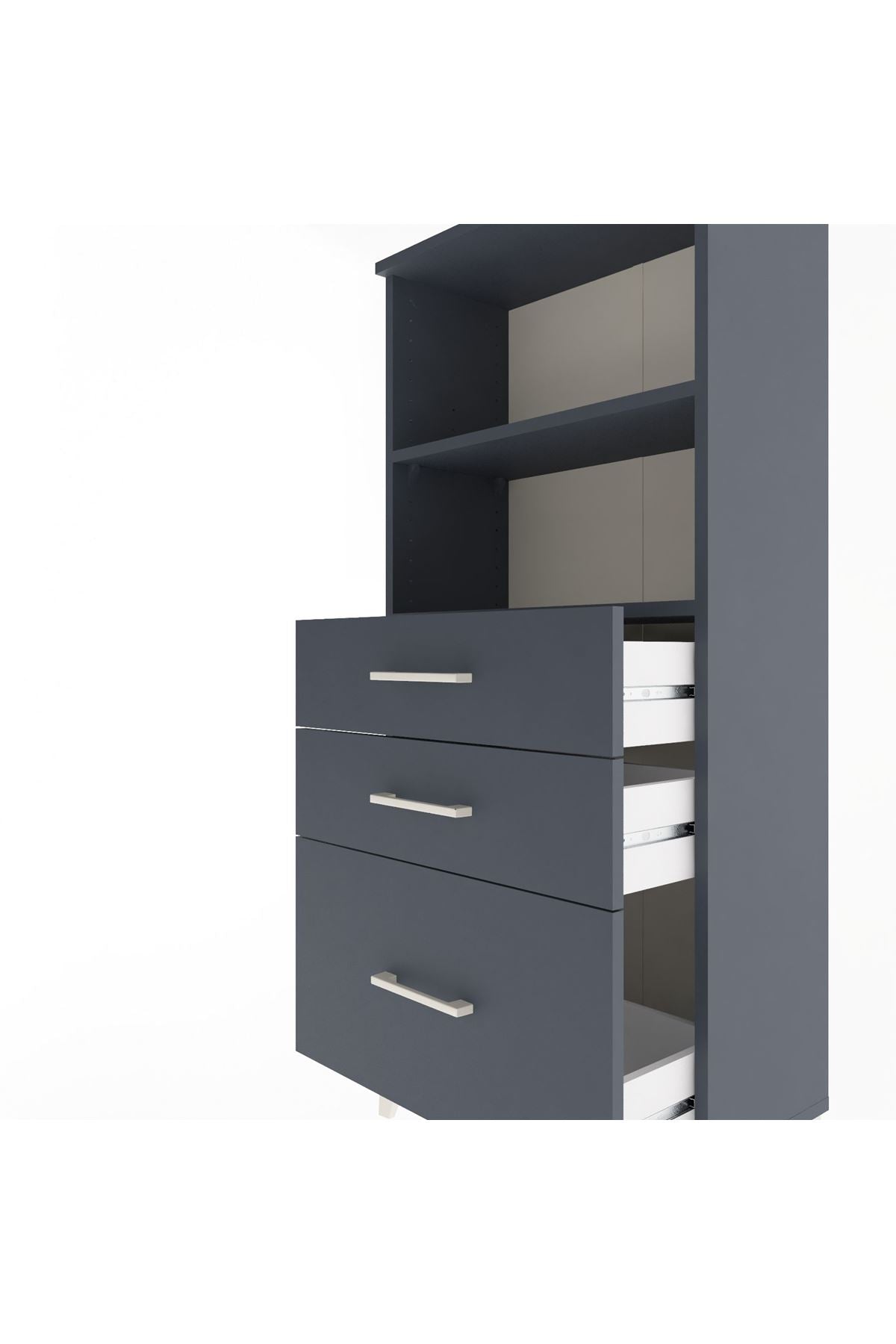Arges Dolap 2 Raflı 3 Çekmeceli 60x30x134 - S17M006V5A