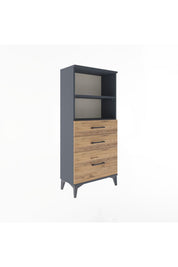 Arges Dolap 2 Raflı 3 Çekmeceli 60x30x134 - S17M006V6A