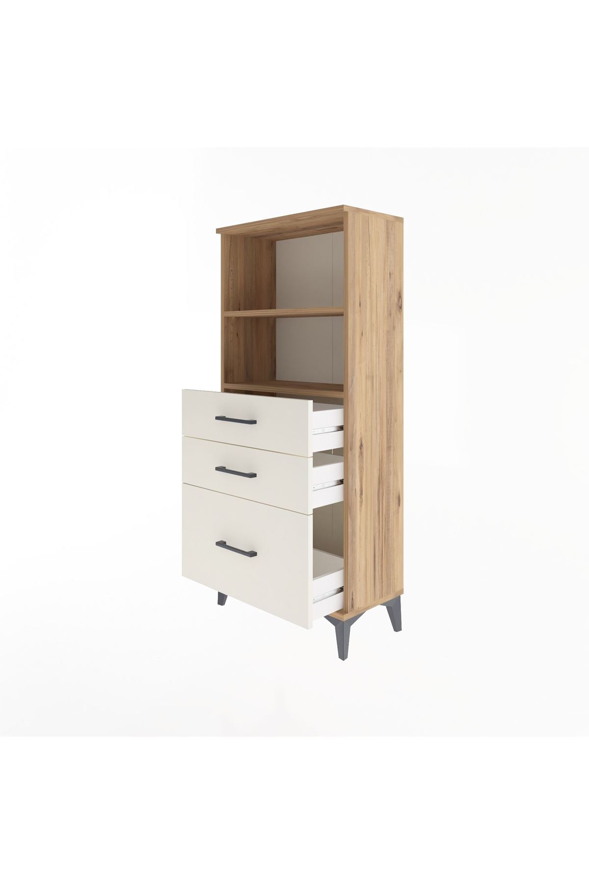 Arges Dolap 2 Raflı 3 Çekmeceli 60x30x134 - S17M006V7A