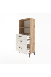 Arges Dolap 2 Raflı 3 Çekmeceli 60x30x134 - S17M006V7A