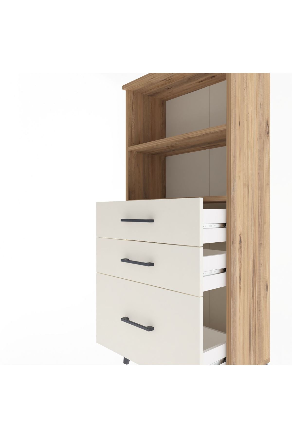 Arges Dolap 2 Raflı 3 Çekmeceli 60x30x134 - S17M006V7A