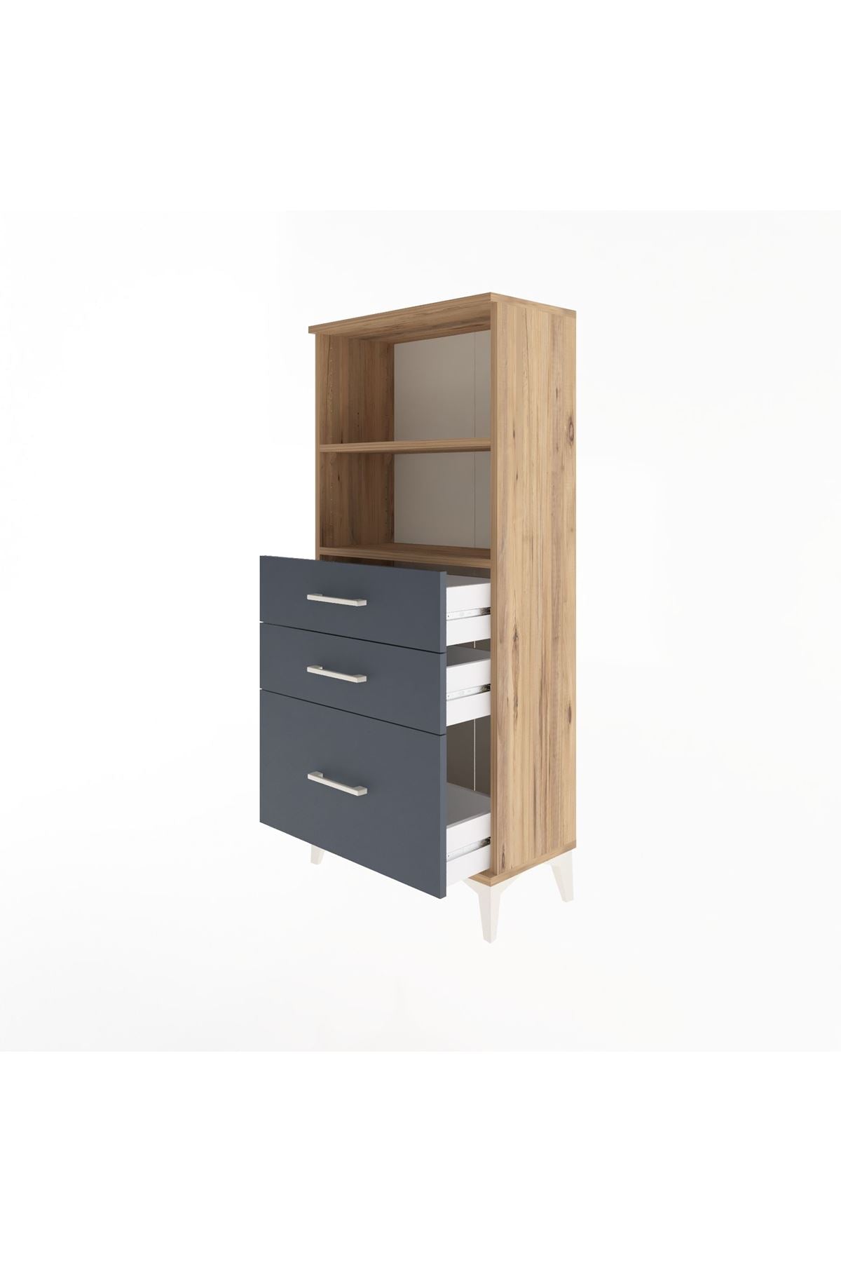 Arges Dolap 2 Raflı 3 Çekmeceli 60x30x134 - S17M006V8A