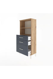 Arges Dolap 2 Raflı 3 Çekmeceli 60x30x134 - S17M006V8A
