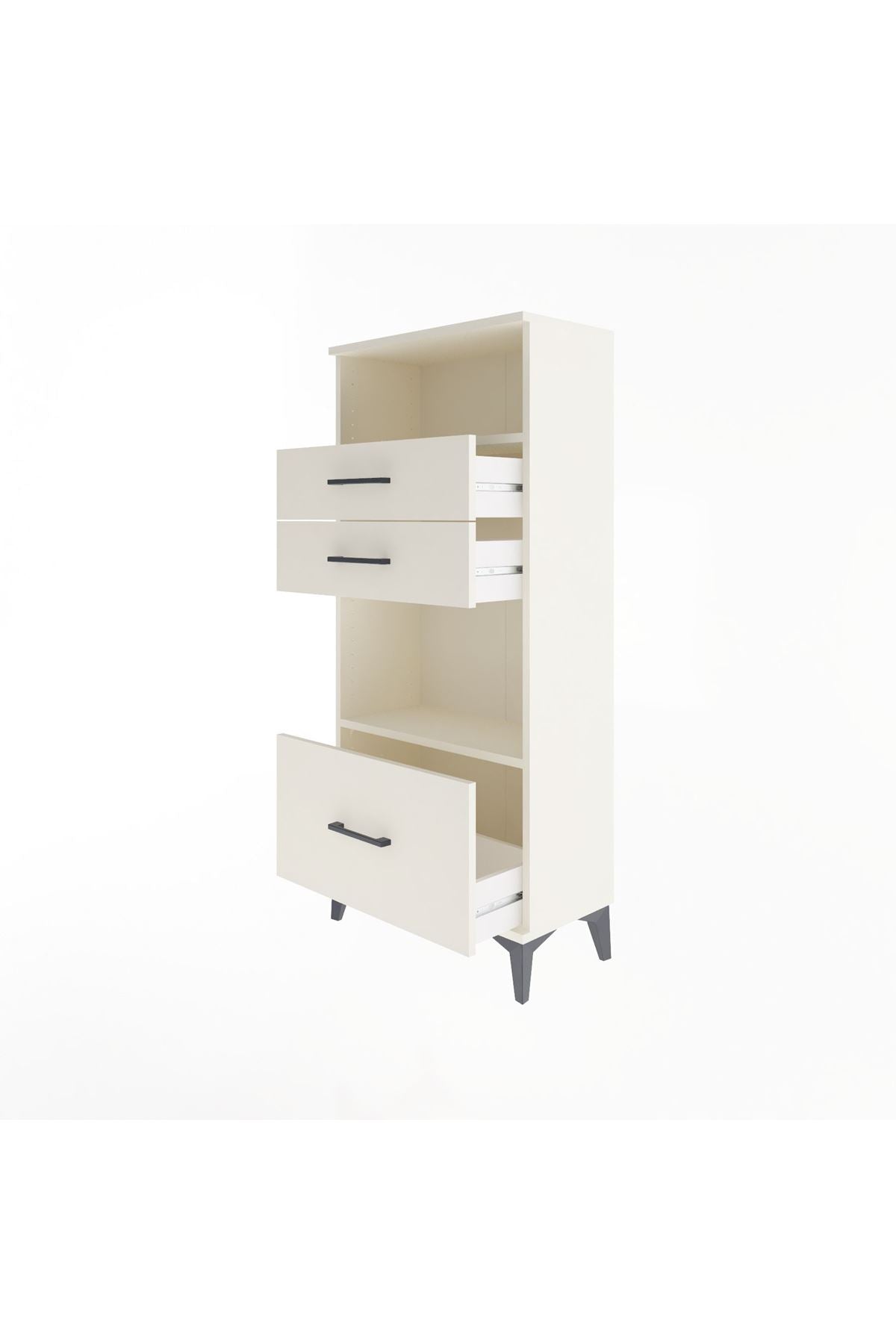 Arges Dolap 2 Raflı 3 Çekmeceli 60x30x134 - S17M007V1A