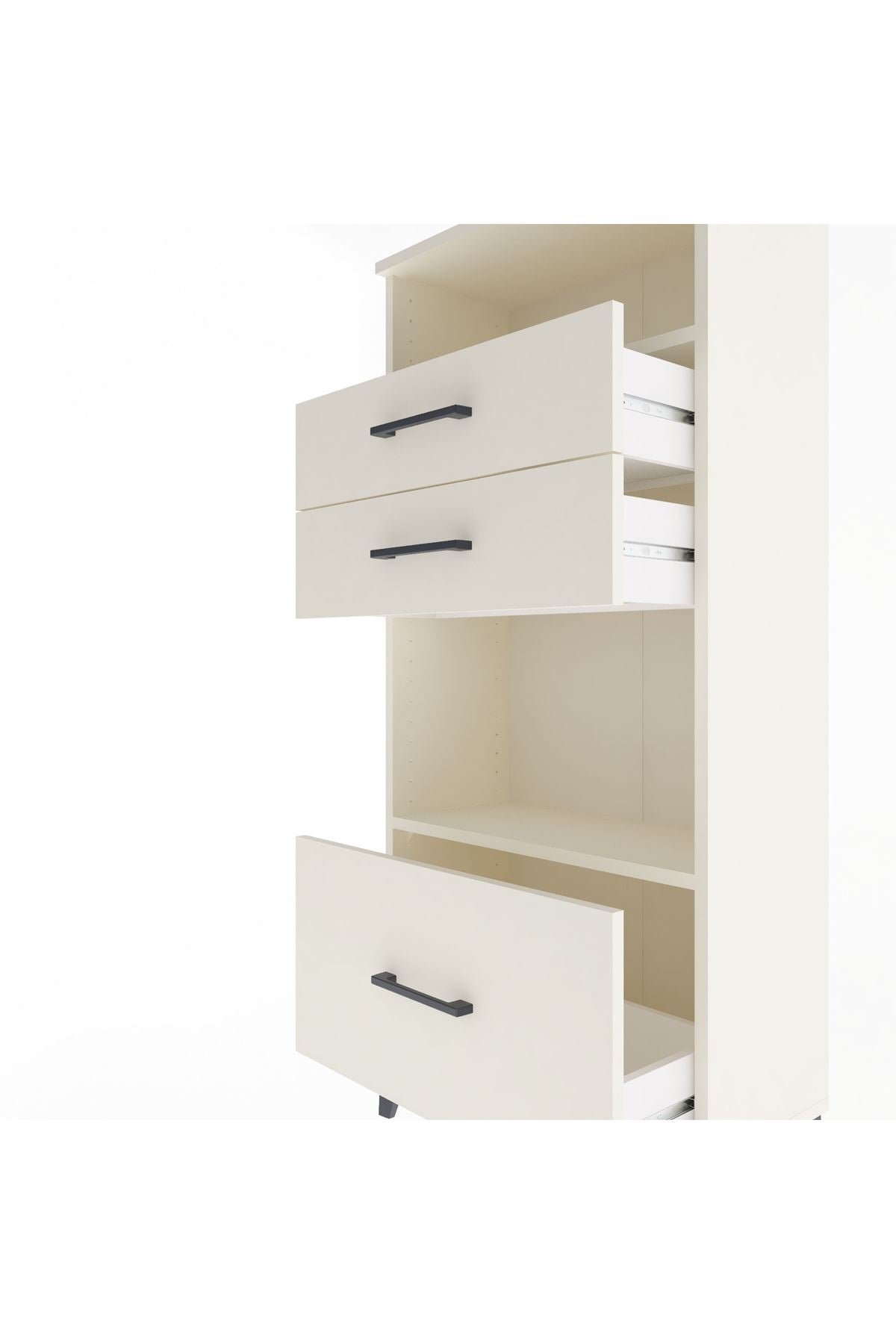 Arges Dolap 2 Raflı 3 Çekmeceli 60x30x134 - S17M007V1A