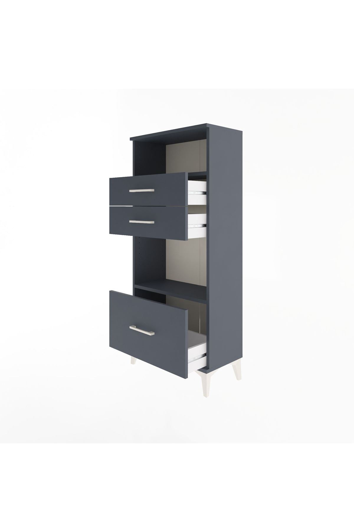 Arges Dolap 2 Raflı 3 Çekmeceli 60x30x134 - S17M007V5A