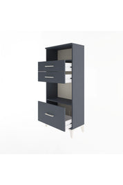 Arges Dolap 2 Raflı 3 Çekmeceli 60x30x134 - S17M007V5A