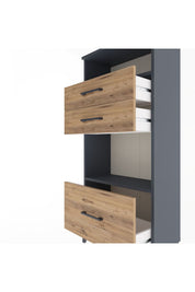 Arges Dolap 2 Raflı 3 Çekmeceli 60x30x134 - S17M007V6A