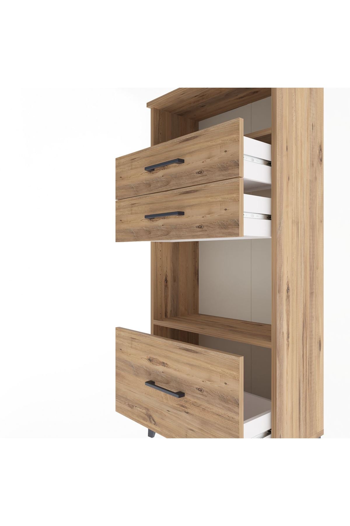 Arges Dolap 2 Raflı 3 Çekmeceli 60x30x134 - S17M007V9A