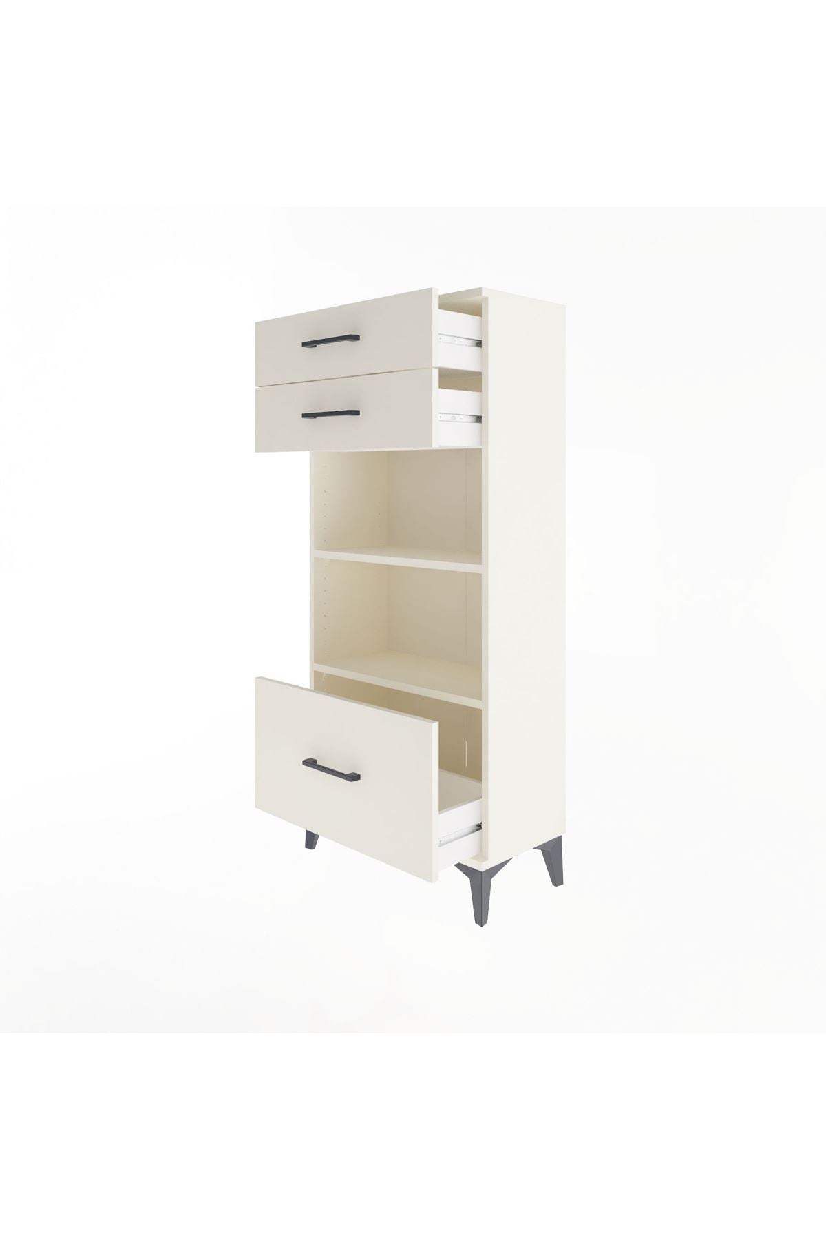 Arges Dolap 2 Raflı 3 Çekmeceli 60x30x134 - S17M008V1A