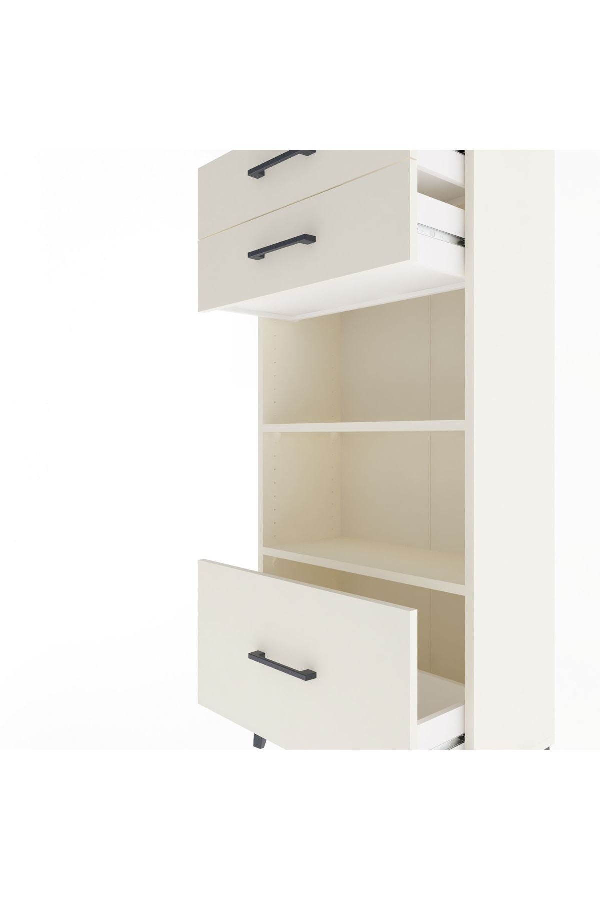 Arges Dolap 2 Raflı 3 Çekmeceli 60x30x134 - S17M008V1A